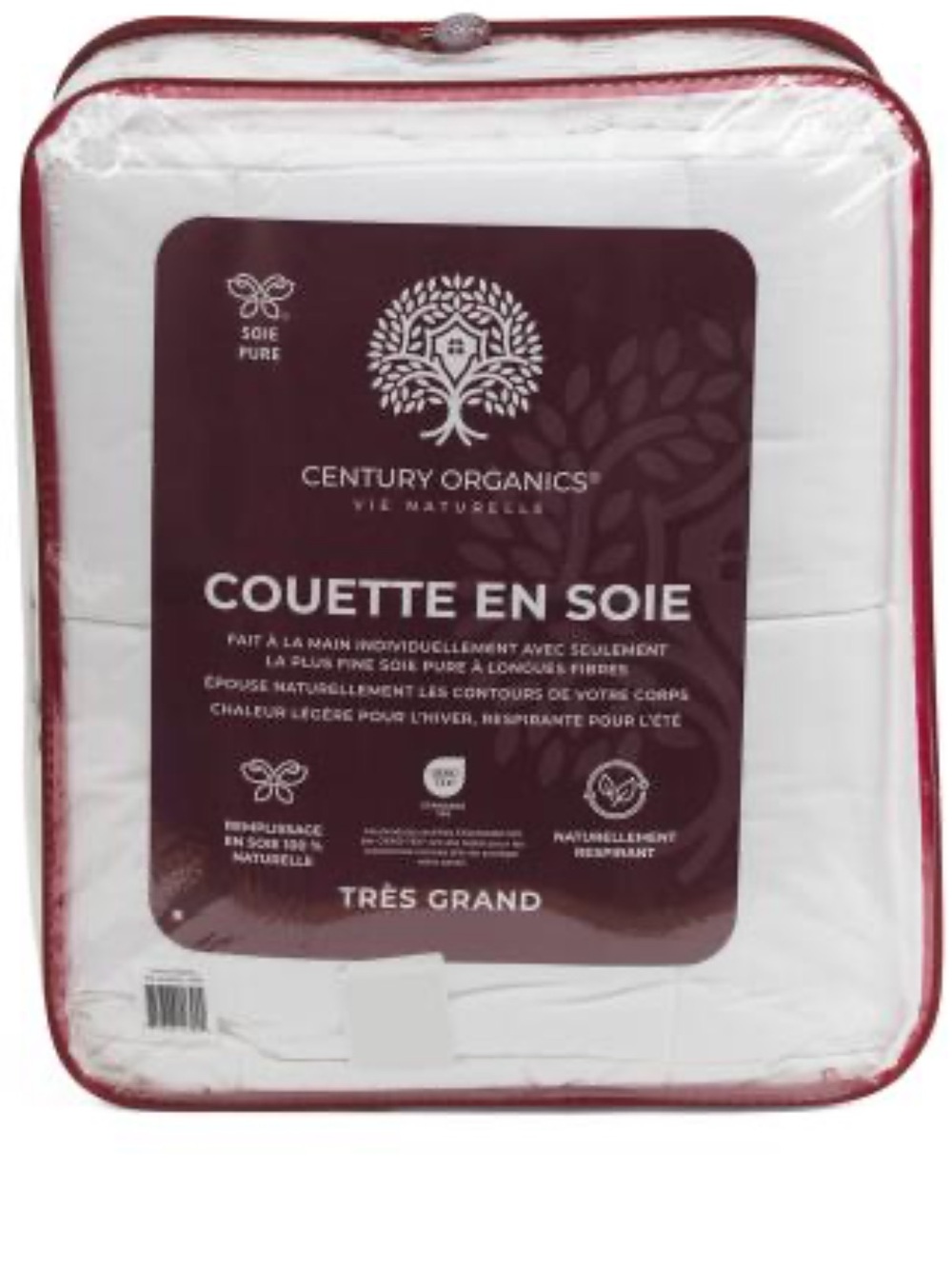 CENTURY ORGANICS White Silk Comforter